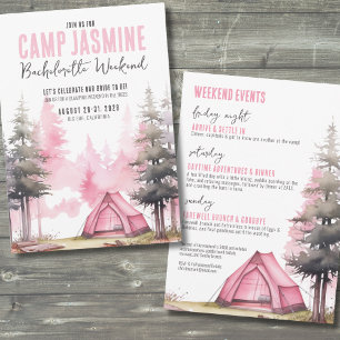Invitation Camp Camping Week-end Bachelorette Party