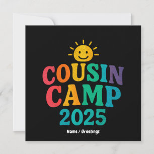 Invitation Camp Cousin 2025 Camping de vacances d'été