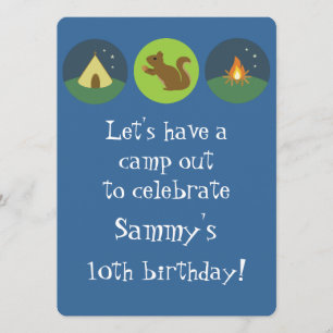 Invitation Camp d'anniversaire