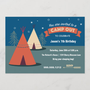Invitation Camp Out Party