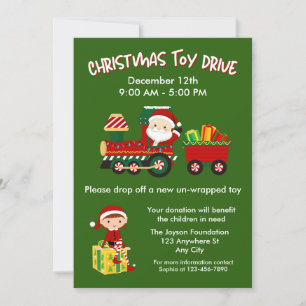 Invitation Campagne de jouets de Noël Famille ou Entreprise d