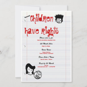 Invitation Campagne de sensibilisation aux droits de l'enfant