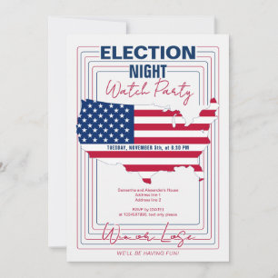 Invitation Campagne électorale 2024 Election Night Party