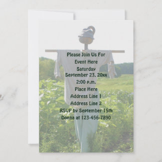 Invitation Campagne Jardin Scarecrow Nature