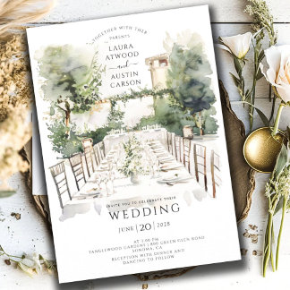 Invitation Campagne verdure Jardin d'été Mariage