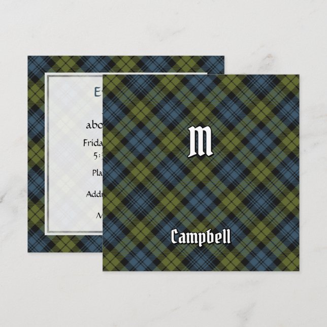 Invitation Campbell Tartan (Devant / Derrière)