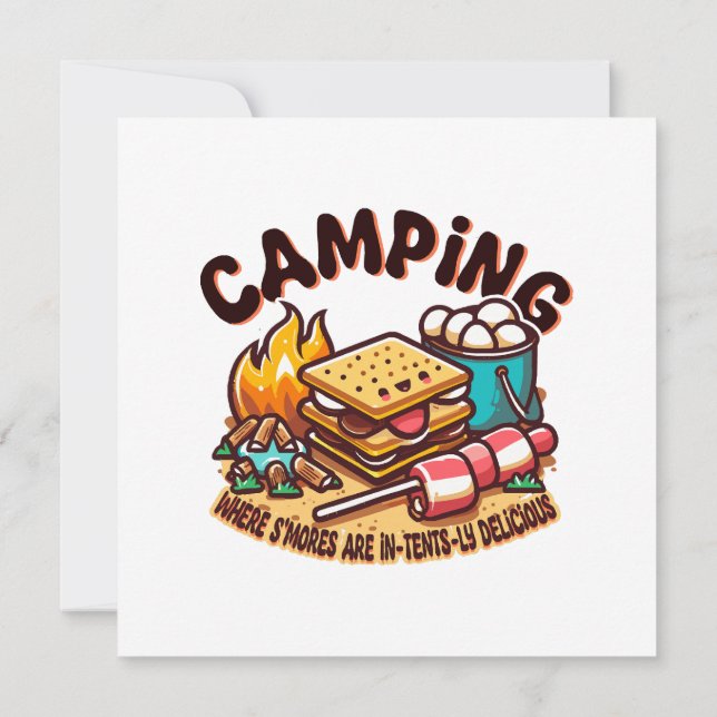 Invitation campement de smores (Dos)