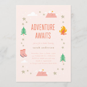 Invitation Camping Adventure Attend Girl Baby shower
