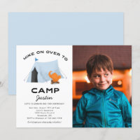 Camping Anniversaire Fête Bleue Tente Photo