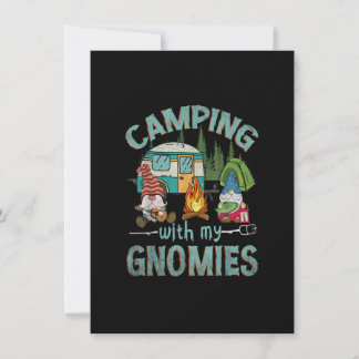 Invitation Camping avec mes Gnomies Drôle de camp de gnomes f