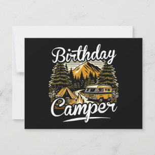 Invitation Camping de campeur d'anniversaire