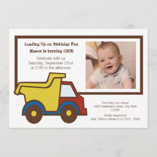 Invitation Camping de construction photo