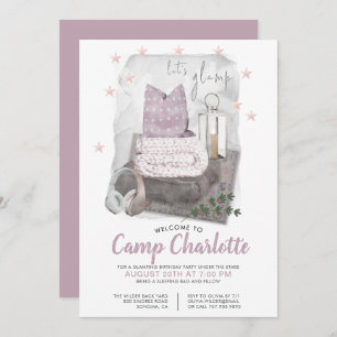 Invitation Camping Fête D'Anniversaire Sous Les Étoiles
