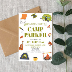 Invitation Camping Happy Camper Anniversaire Fête