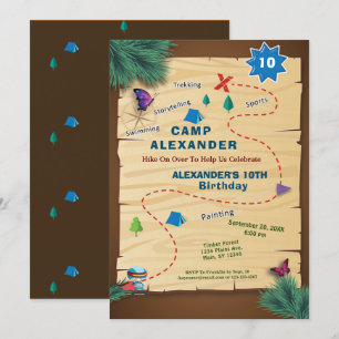 Invitation Camping Hors Tente Anniversaire