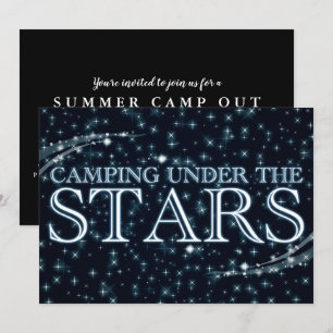 Invitation Camping Under the Stars