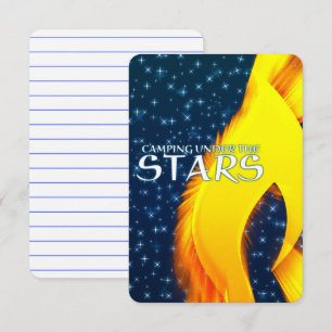 Invitation Camping Under the Stars Starshine and Campfire