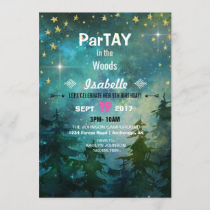 Invitation Campping Night Forest Wilderness