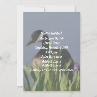 Invitation Canada Goose Iris Art Nature Party