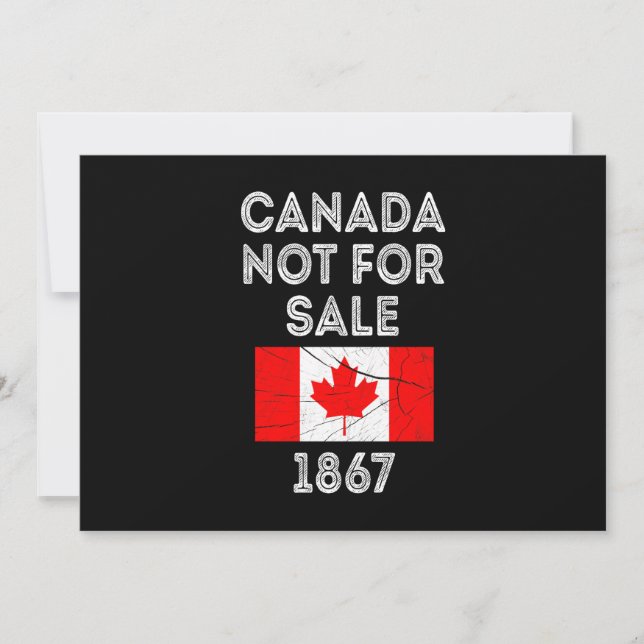 Invitation Canada non à vendre - Fière et patriotique (Devant)