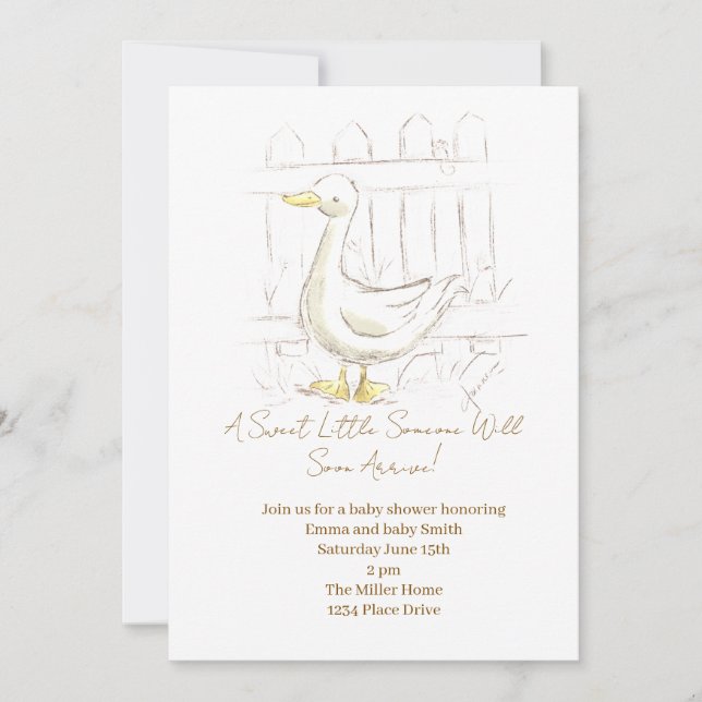 Invitation Canard de conte de fées (Devant)