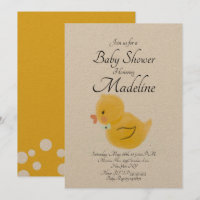 Canard en caoutchouc aquarellé Baby Shower Rus