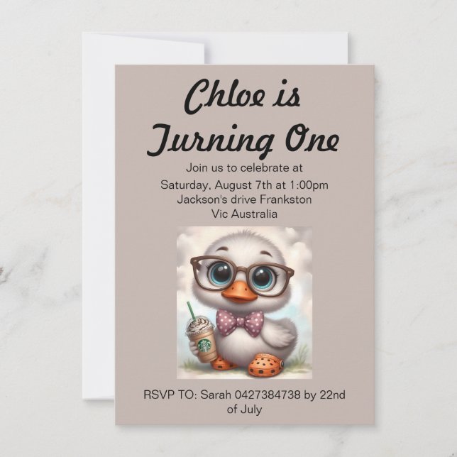 Invitation Canard frappé en crocs (Devant)