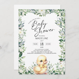Invitation Canard mou avec Baby shower de la croupe Invitatio