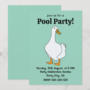 Invitation Canard Oiseau Canard Blanc