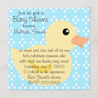 Invitation Canard tacheté en jaune