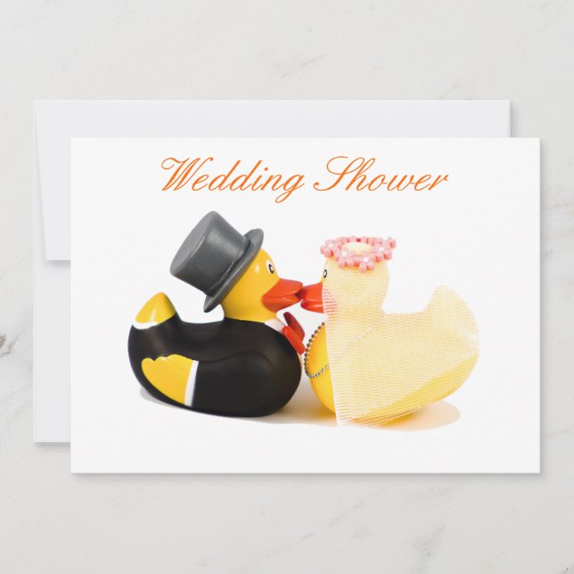Invitation Canards mariages - Wedding showers (Devant)