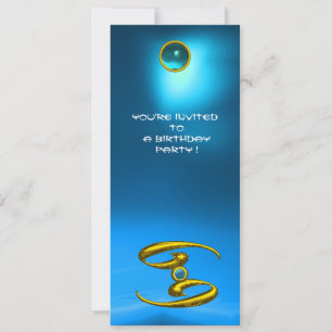 Invitation CANCER OPALE, saphir jaune clair bleu