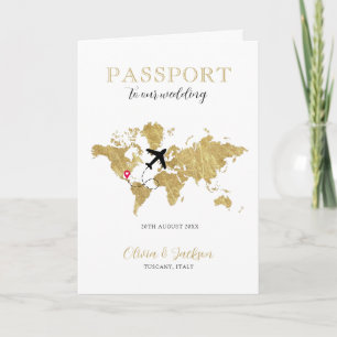 Invitation Cancun Mexique Destination Mariage Passeport