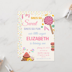 Invitation Candy Birthday Sweet Celebration Candy land