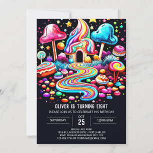 Invitation Candy Boho Printable Anniversaire