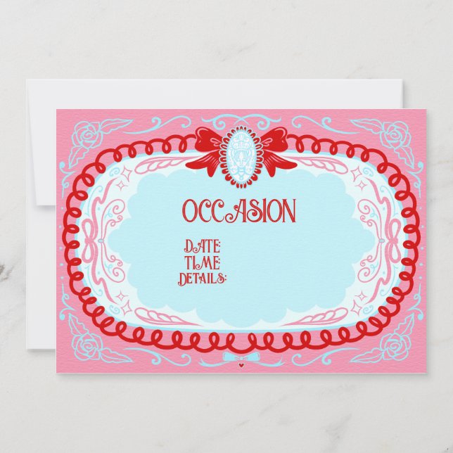 Invitation Candy Cameo Personnalisé (Dos)