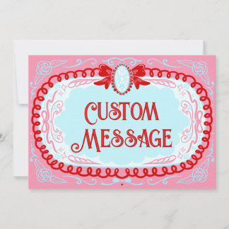 Invitation Candy Cameo sur mesure