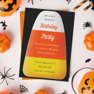 Invitation Candy Corn Enfants Halloween fête d'anniversaire