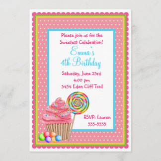 Invitation Candy Cupcake