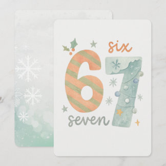 Invitation Candy Stripe & Snowflake 67 – Handmade Holiday Num