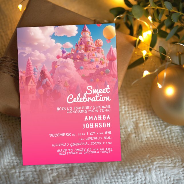 Invitation Candyland World Babyshower (Créateur téléchargé)