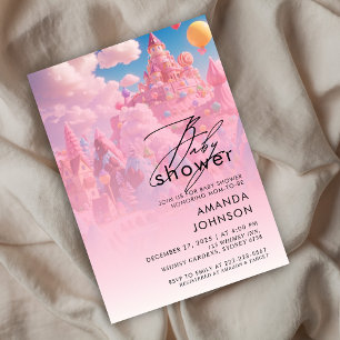 Invitation Candyland World Babyshower