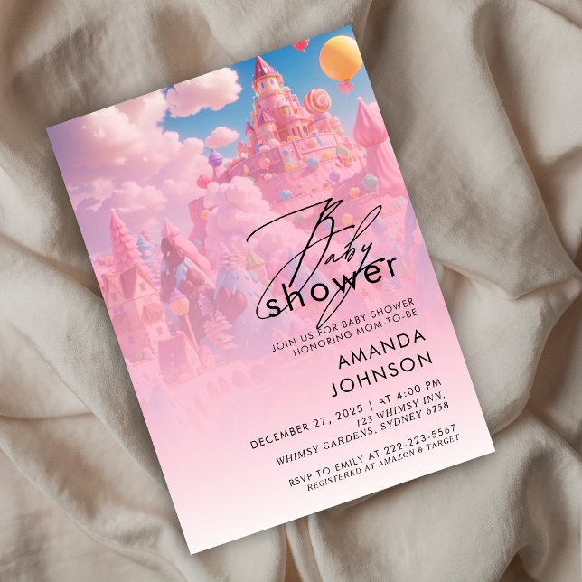 Invitation Candyland World Babyshower (Créateur téléchargé)