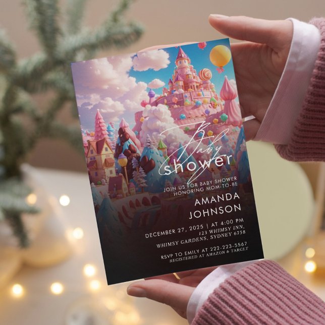 Invitation Candyland World Babyshower (Créateur téléchargé)