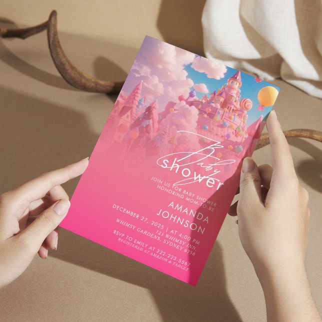 Invitation Candyland World Babyshower (Créateur téléchargé)