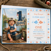 Canne à pêche vintage O-Fish-Ally One 1er annivers