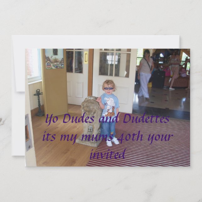 Invitation cannon 1 048, Yo Dudes and Dudettesits mes mamans  (Devant)