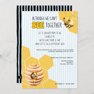 Invitation Cant Be Together Bee Hive Baby shower par courrier