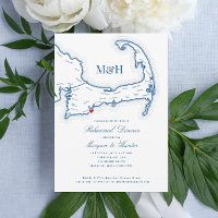 Cape Cod Map Dîner De Répétition Élégant