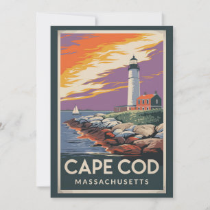 Invitation Cape Cod Massachusetts Illustration Art de Voyage